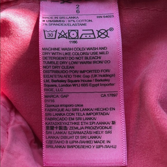 NWT GAP Pink Pants Size 2 - Picture 6 of 6